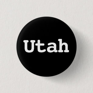 Chapa Redonda De 2,5 Cm Tipografía personalizable de Utah
