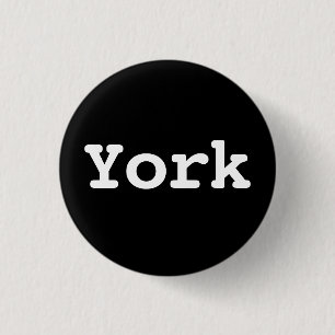 Chapa Redonda De 2,5 Cm Tipografía personalizable de York