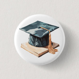 Chapa Redonda De 2,5 Cm Título y libro de graduación