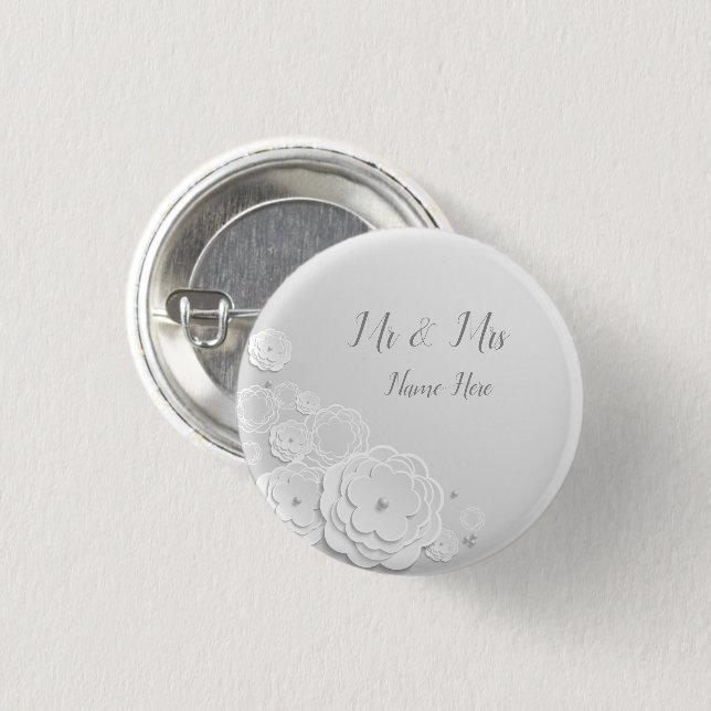 Chapa Redonda De 2,5 Cm Todos los blancos personalizados (Anverso y reverso)