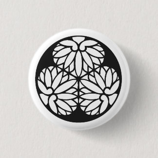 Chapa Redonda De 2,5 Cm Tokugawa family crest japan