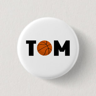 Chapa Redonda De 2,5 Cm Tom Basketball