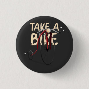 Chapa Redonda De 2,5 Cm Toma una bicicleta