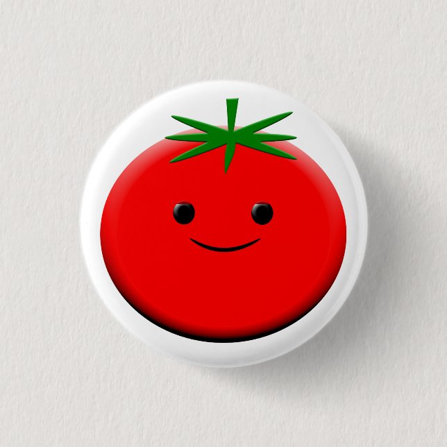 Chapa Redonda De 2,5 Cm Tomate Rojo (Anverso)