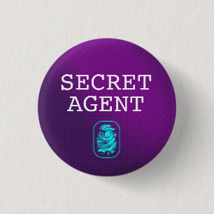 Chapa Redonda De 2,5 Cm Top Secret / Secret Agent / Clasificado