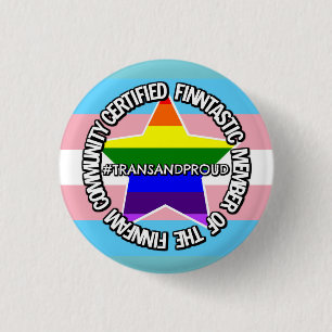 Chapa Redonda De 2,5 Cm (Trans) Certificado de miembro de FinnFam