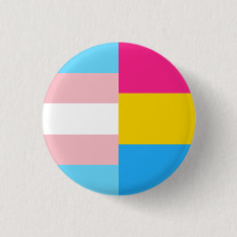 Chapa Redonda De 2,5 Cm Transgender Pansexual Dual Pride Flag