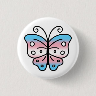 Chapa Redonda De 2,5 Cm Transgender Pride Butterfly Pin Badge