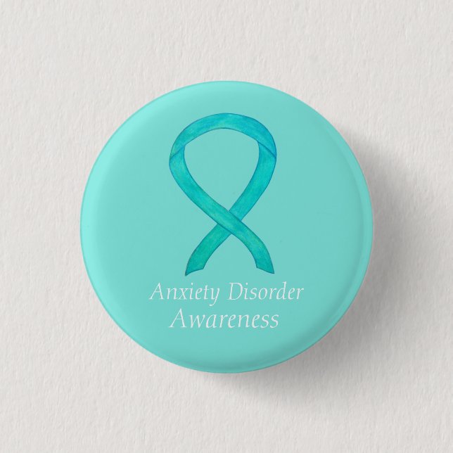 Chapa Redonda De 2,5 Cm Trastorno de ansiedad Alerta Personalizado Pin de  (Anverso)