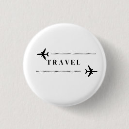 Chapa Redonda De 2,5 Cm Travel airplane T-Shirt