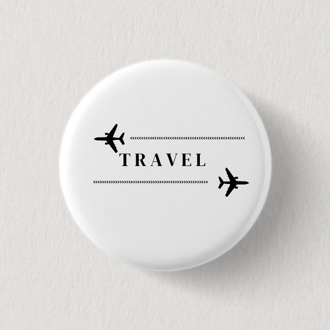 Chapa Redonda De 2,5 Cm Travel airplane T-Shirt (Anverso)
