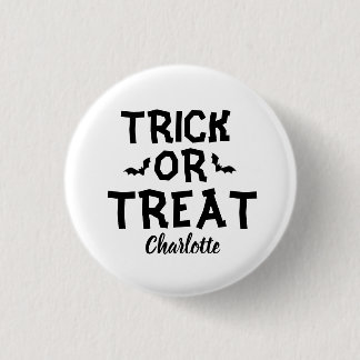 Chapa Redonda De 2,5 Cm Trick Or Treat Halloween