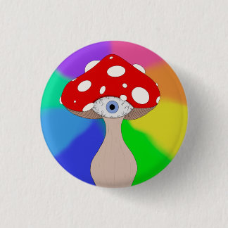 Chapa Redonda De 2,5 Cm Trippy champiñón Tote Bag
