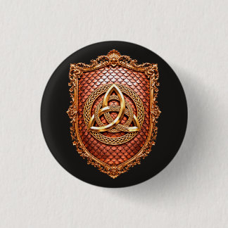 Chapa Redonda De 2,5 Cm Triquetra Místico Heraldico