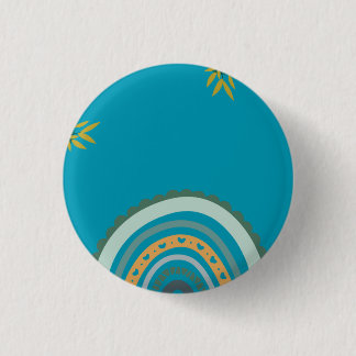 Chapa Redonda De 2,5 Cm Tropical blue teal