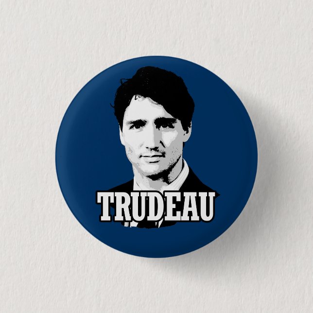 Chapa Redonda De 2,5 Cm Trudeau (Anverso)