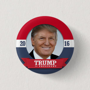 Chapa Redonda De 2,5 Cm Trump 2016