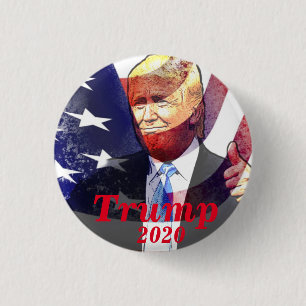 Chapa Redonda De 2,5 Cm Trump 2020