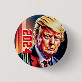 Chapa Redonda De 2,5 Cm Trump 2024