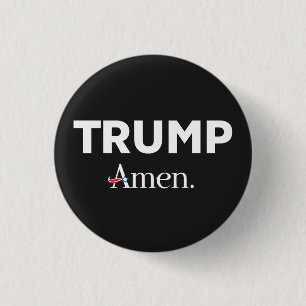 Chapa Redonda De 2,5 Cm Trump Amen