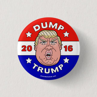 Chapa Redonda De 2,5 Cm Trump descargado, botón/pin anti-Donald Trump 2016