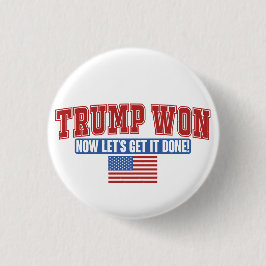 Chapa Redonda De 2,5 Cm Trump ganó ahora