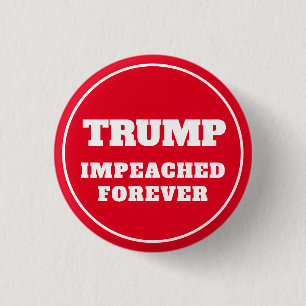 Chapa Redonda De 2,5 Cm Trump impedido por siempre rojo