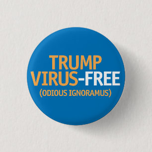 Chapa Redonda De 2,5 Cm Trump Libre de Virus