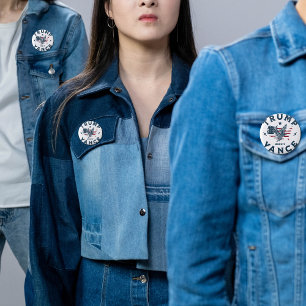 Chapa Redonda De 2,5 Cm Trump Vance 2024