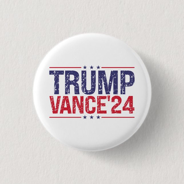 Chapa Redonda De 2,5 Cm Trump Vance 2024 (Anverso)