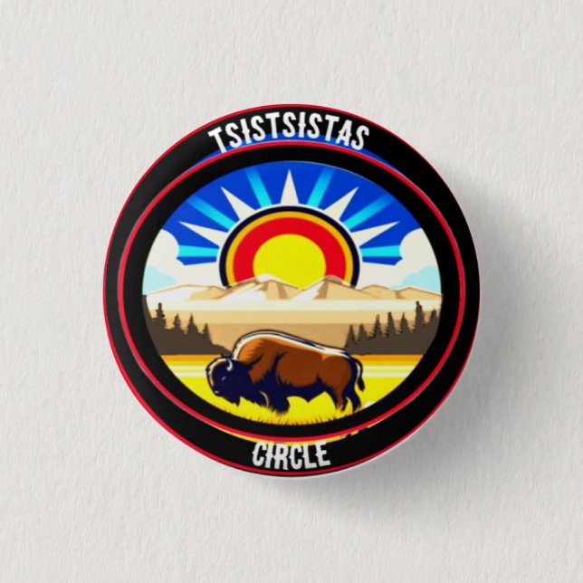 Chapa Redonda De 2,5 Cm Tsistsistsistas Circle (Anverso)