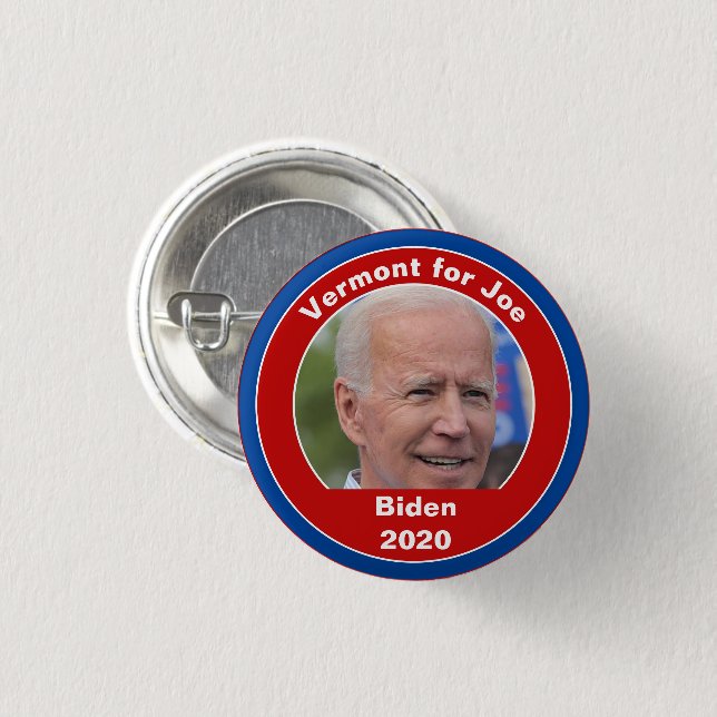 Chapa Redonda De 2,5 Cm Tu estado para Joe - Joe Biden 2020 Vermont (Anverso y reverso)