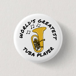 Chapa Redonda De 2,5 Cm Tuba, el mejor jugador del mundo, un músico de bro