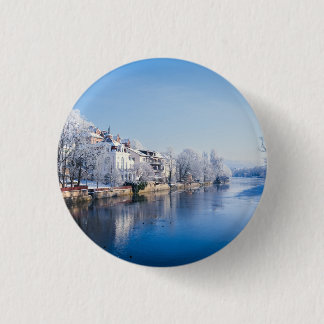 Chapa Redonda De 2,5 Cm Tübingen, Alemania después de la nevada