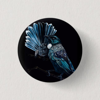 Chapa Redonda De 2,5 Cm Tui Y Piwakawaka