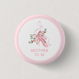 Chapa Redonda De 2,5 Cm Tutu de Bailarina Rosa Fiesta de Bebé para Mamá Fr
