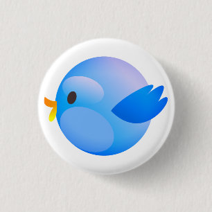Chapa Redonda De 2,5 Cm Twitter, Twitter, Bird