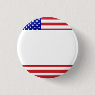 Chapa Redonda De 2,5 Cm U.S. Bandera - escriba su propio texto