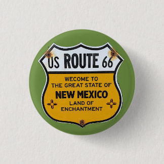 Chapa Redonda De 2,5 Cm U.S. Route 66 New Mexico Travel Pinback
