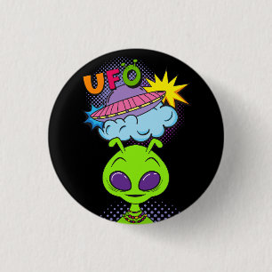 Chapa Redonda De 2,5 Cm ufo