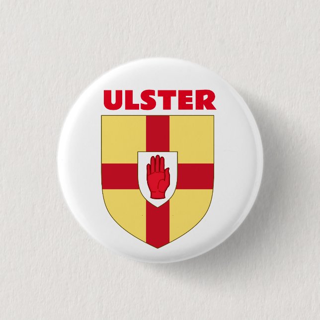 Chapa Redonda De 2,5 Cm Ulster Coat of Arms (Anverso)