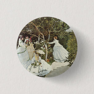 Chapa Redonda De 2,5 Cm Un molino de viento en Zaandam Claude Monet