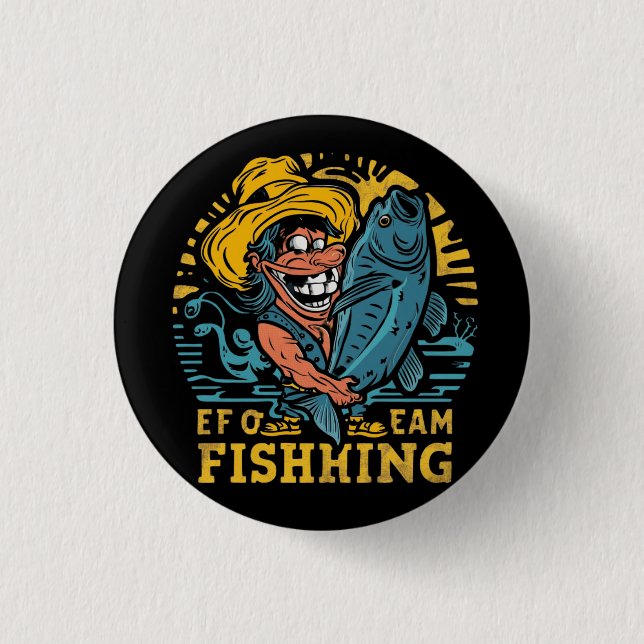 Chapa Redonda De 2,5 Cm un pescador (Anverso)