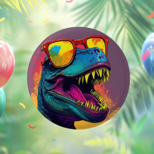 Chapa Redonda De 2,5 Cm Una diversión de cumpleaños ruidosa