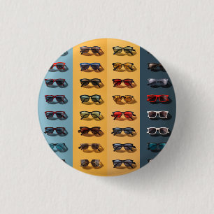 Chapa Redonda De 2,5 Cm Una insignia de gafas de sol, pin, botón, insignia