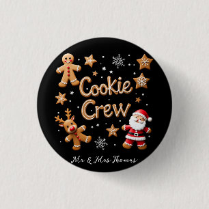 Chapa Redonda De 2,5 Cm Únete al equipo de cookies tus Navidades más impor