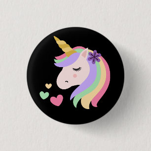 Chapa Redonda De 2,5 Cm Unicornio mágico