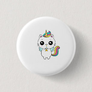 Chapa Redonda De 2,5 Cm Unicornio, unicornio arcoíris, lindo