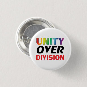 Chapa Redonda De 2,5 Cm Unidad sobre División - lgbtq, lgbt arcoiris orgu