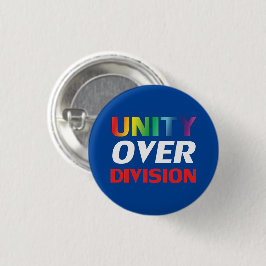 Chapa Redonda De 2,5 Cm Unidad sobre División - lgbtq, orgullo lgbt, azul